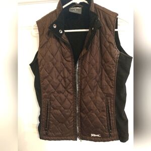 Women's SERAC Brown Quilted Vest. Medium.